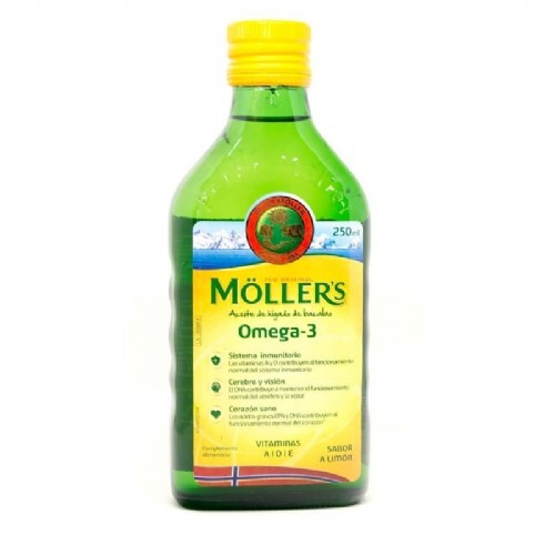 Moller´s aceite de bacalao (sabor limon 250 ml)