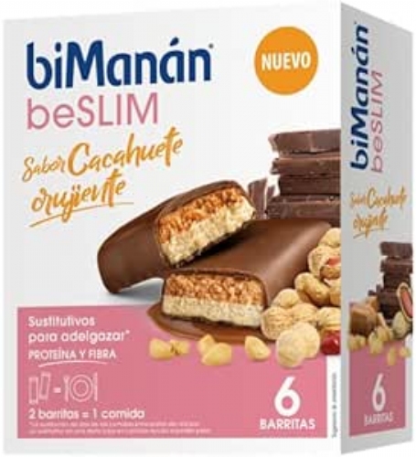 Bimanan Beslim 6 barritas Sabor Cacahuete Crujiente