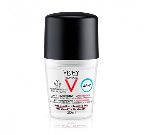 Vichy homme antitranspirante antimanchas hombre (1 roll on 50 ml)