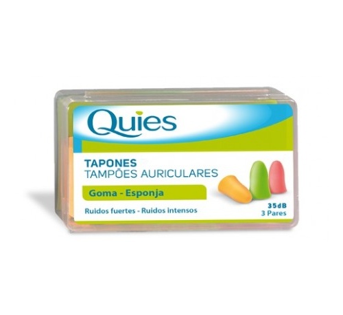 Quies Tapones Goma Colores 6 Unidades