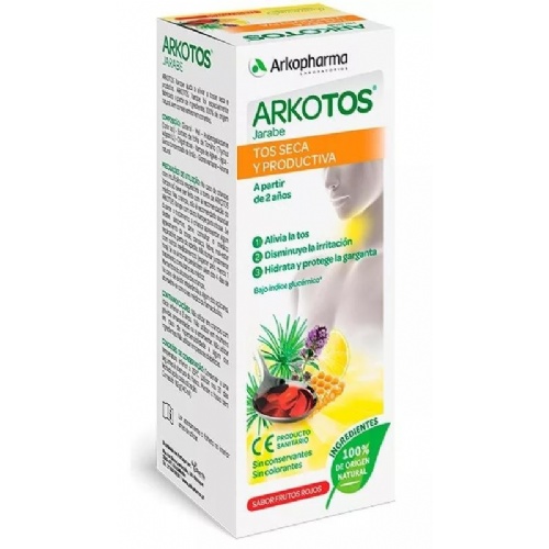 Arkotos tos seca y productiva (1 envase 140 ml sabor frutos rojos)