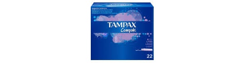 Tampax compak tampon 100%algodon (lites 20 u)