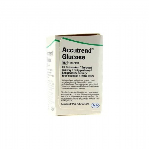 TIRAS REACTIVAS GLUCEMIA - ACCUTREND GLUCOSA (25 TIRAS)