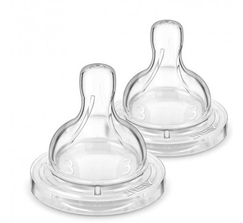 Tetina silicona flujo medio - avent philips (+ 3 m 2 tetinas)