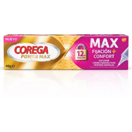 Corega max fijacion + confort (1 tubo 40 g sin sabor)