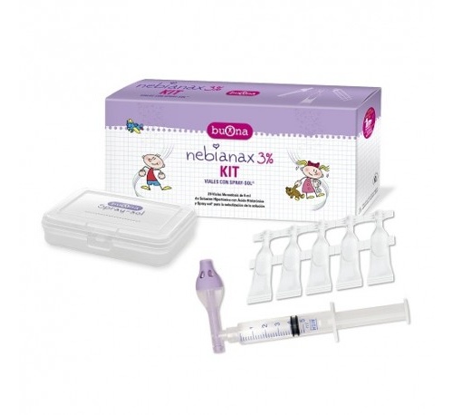 Nebial 3% kit (20 viales x 5 ml + spray-sol nebulizacion)