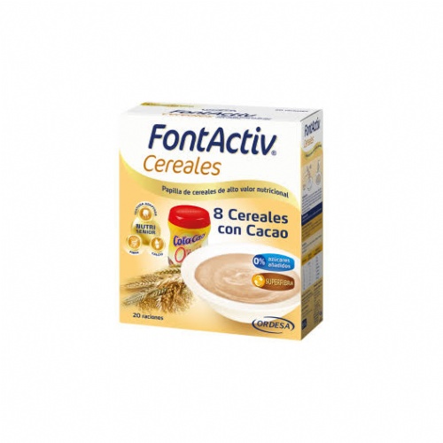 Fontactiv 8 cereales + cacao (600 g)