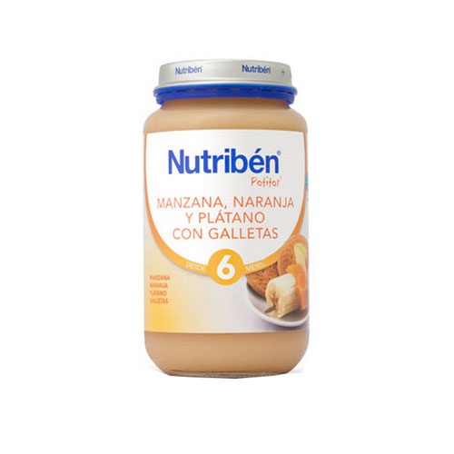 Nutriben manzana naranja platano y galleta (potito grandote 250 g)