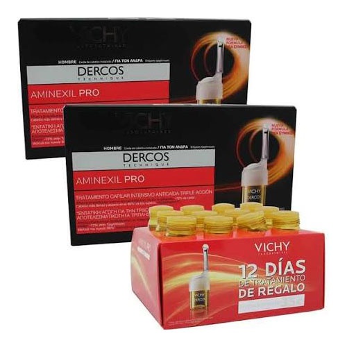 Dercos technique aminexil pro hombre (48 amp (caja 18 x2) + 12 amp)