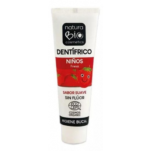 Dentifrico niños fresa s/fluor 50ml logo