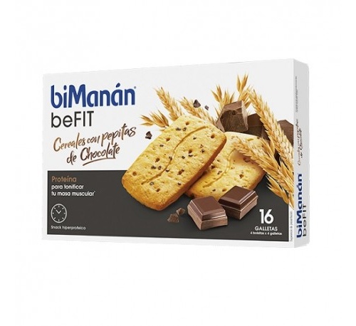 Bimanan beFit cereales con chocolate 6 galletas