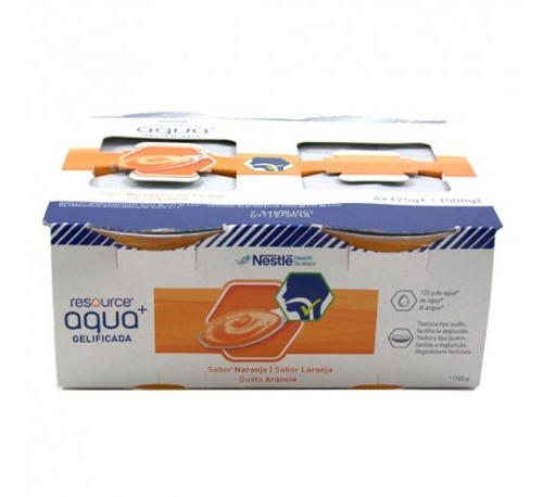 Resource aqua + gelificada (125 g  4 tarrinas naranja)