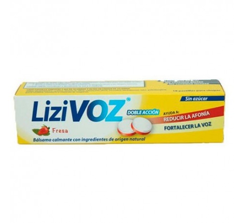 Lizivoz pastillas para chupar (18 pastillas fresa)