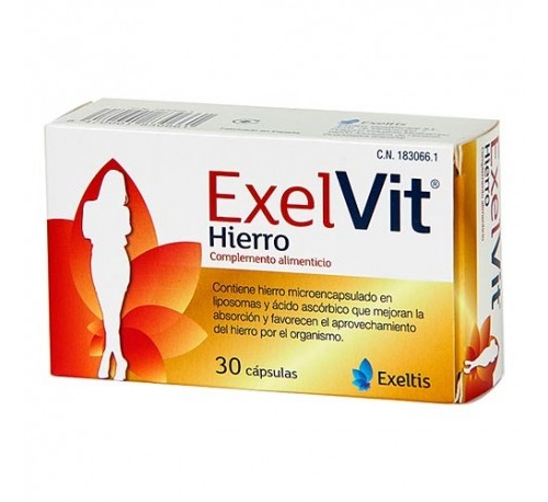 Exelvit hierro (30 caps)