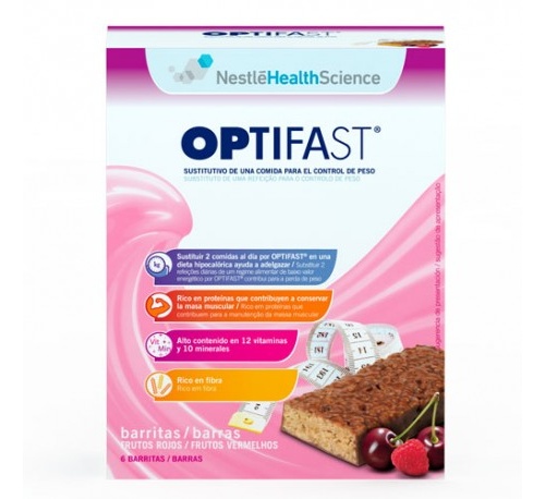 Optifast barritas (70 g 6 barritas frutas del bosque)