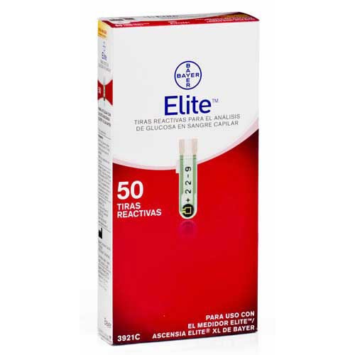 TIRAS REACTIVAS GLUCEMIA - ELITE (50 U)