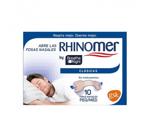 Rhinomer by breathe right - tira adh nasal (clasicas t- peq-med 10 u)