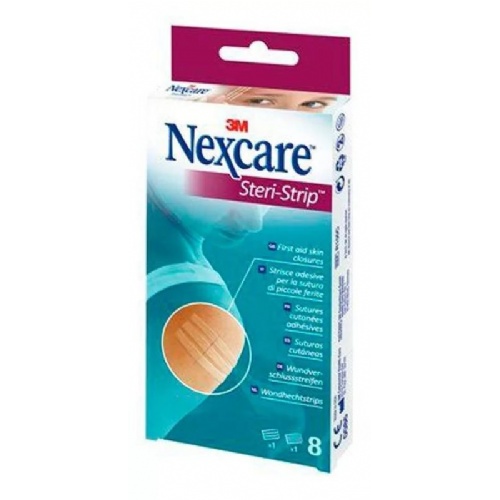 3m nexcare steri strip - sutura cutanea esteril (3 unidades 6 x 75 mm y 5 unidades 3 x 75 mm)