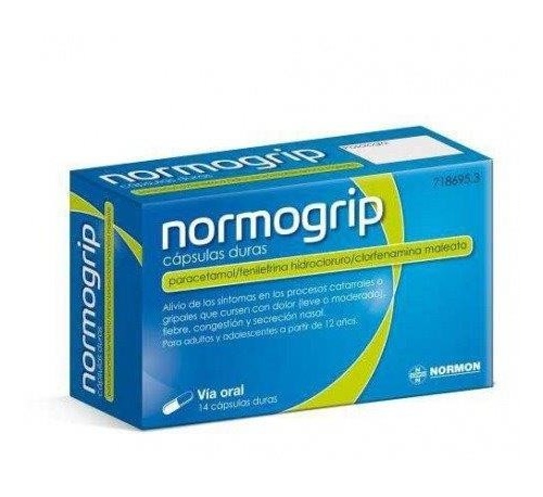 NORMOGRIP CAPSULAS DURAS, 14 capsulas (Blister Al-PVCD/PVC)