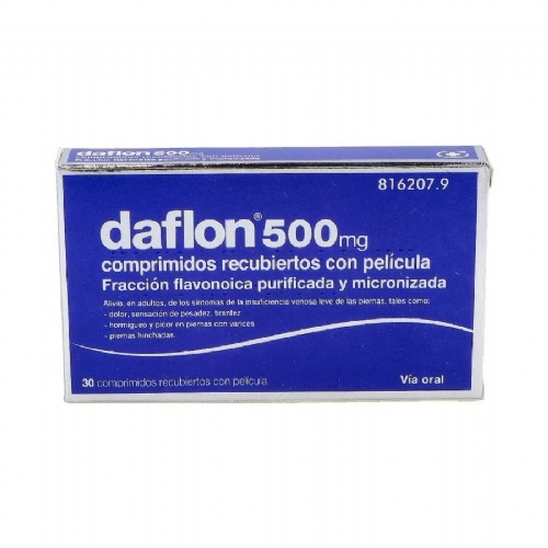 DAFLON 500 mg COMPRIMIDOS RECUBIERTOS, 30 comprimidos