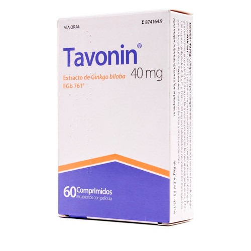 TAVONIN  40 MG COMPRIMIDOS RECUBIERTOS CON PELICULA , 60 comprimidos