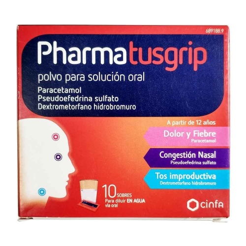 PHARMATUSGRIP POLVO PARA SOLUCION ORAL , 10 sobres