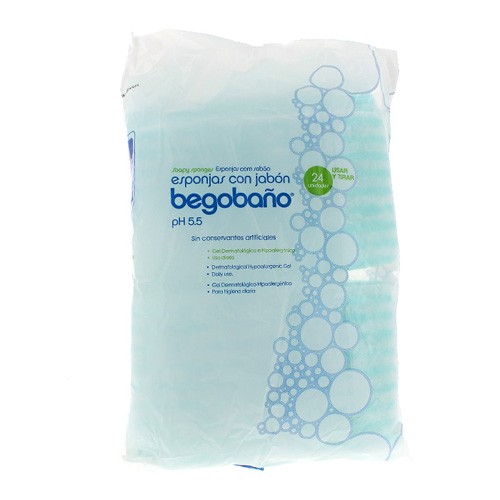 Begobaño esponja enjabonada desechable (24 esponja)