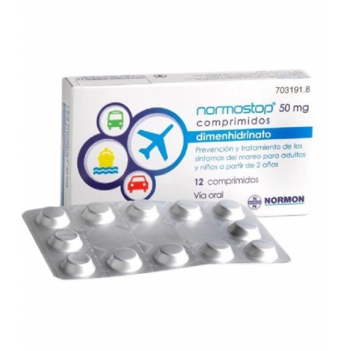 NORMOSTOP CAFEINA 50 MG/50 MG COMPRIMIDOS RECUBIERTOS CON PELICULA, 12 comprimidos (Blister Al/PA-Al