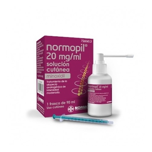 NORMOPIL 20 MG/ML SOLUCIÓN CUTÁNEA, 1 frasco de 90 ml