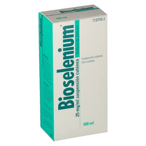 BIOSELENIUM 25 mg/ml  SUSPENSION CUTANEA , 1 frasco de 100 ml