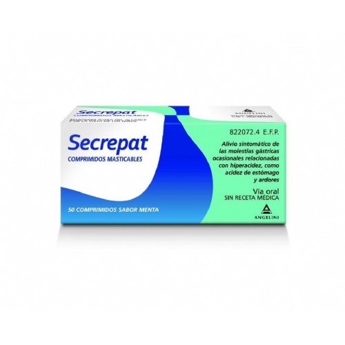 SECREPAT COMPRIMIDOS MASTICABLES SABOR MENTA , 50 comprimidos