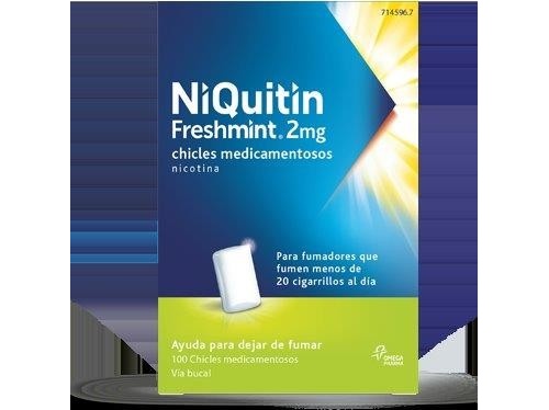 NIQUITIN MINT 2 MG CHICLES MEDICAMENTOSOS 100 chicles (blister AL/PVC/PVDC )