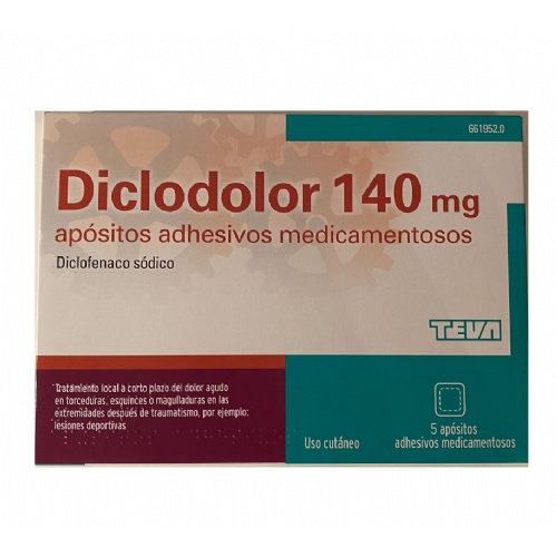 DICLODOLOR 140 MG APOSITOS ADHESIVOS MEDICAMENTOSOS 5 apósitos