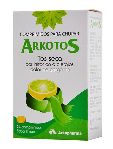 Arkotos tos seca  24 comprimidos sabor limon