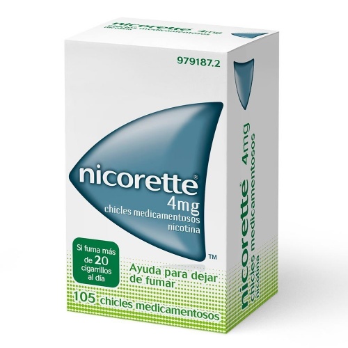 NICORETTE 4 mg CHICLES MEDICAMENTOSOS, 105 chicles