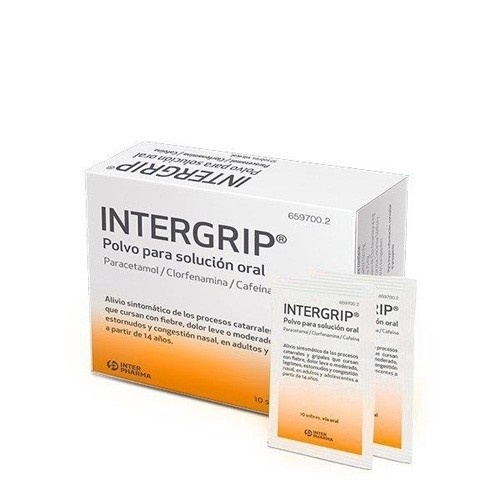 INTERGRIP POLVO PARA SOLUCION ORAL , 10 sobres