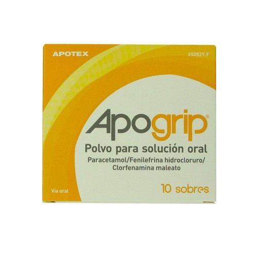 APOGRIP POLVO PARA SOLUCION ORAL, 10 sobres