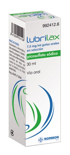 LUBRILAX 7,5 mg/ml GOTAS ORALES EN SOLUCION , 1 frasco de 30 ml